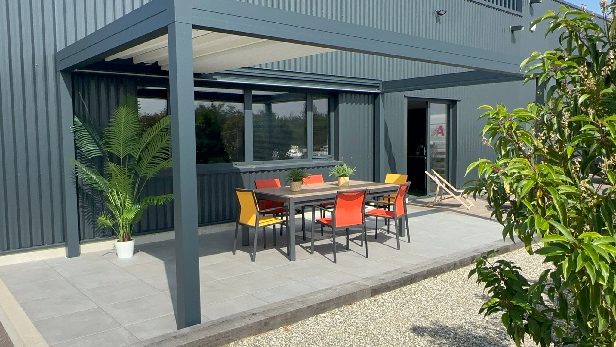 pergola à toiture rétractable